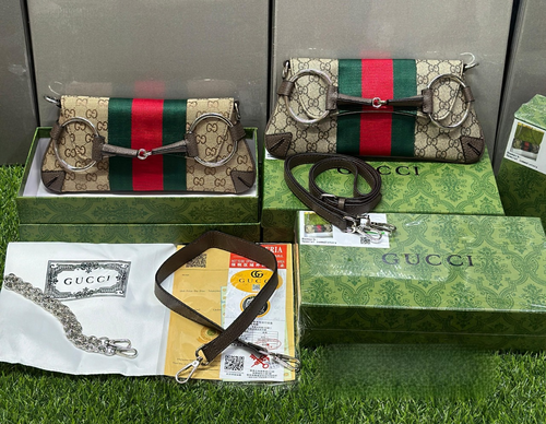 Gucci GG Horsebit Chain Small Shoulder Bag – Luxury Designer Handbag Image
