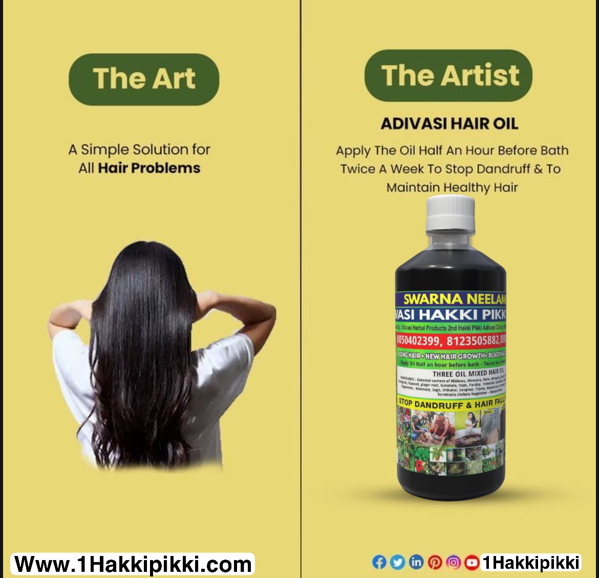 1Hakkipikki Adivasi Hair oil  Image 