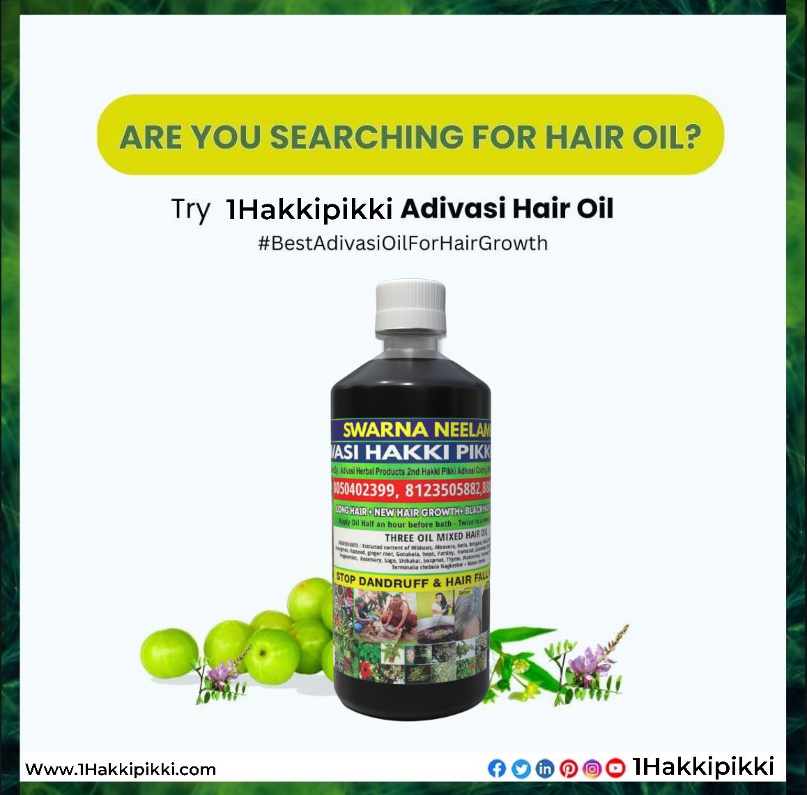 1Hakkipikki Adivasi Hair oil  Image 