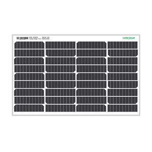 Loom Solar Mono Perc, Half Cut 55 Watt, 12V Portable Solar Panel for Home Lighting System & DIY Projects Image