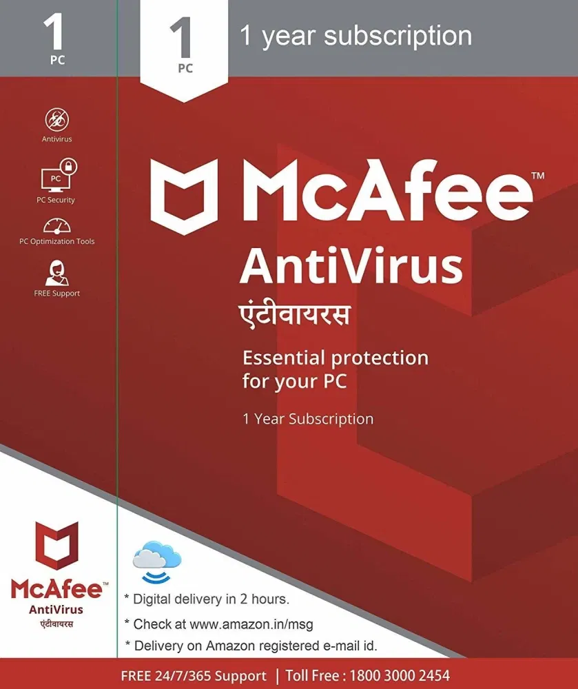 McAfee Antivirus (1PC,1Year) Image