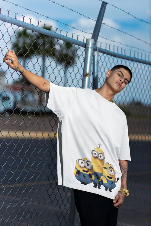 Oversized | Minions | Unisex | White | T-Shirt Image