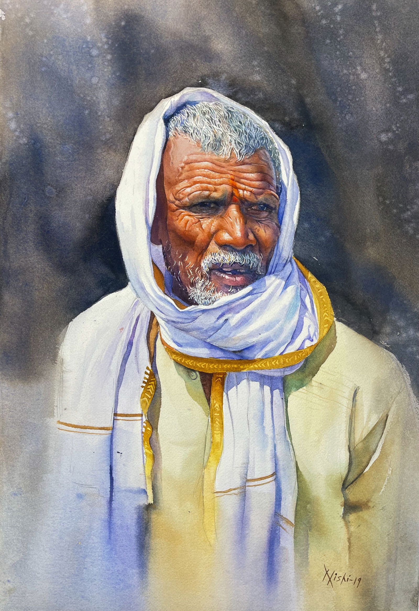 Indian Man  15 x 22 inches Image