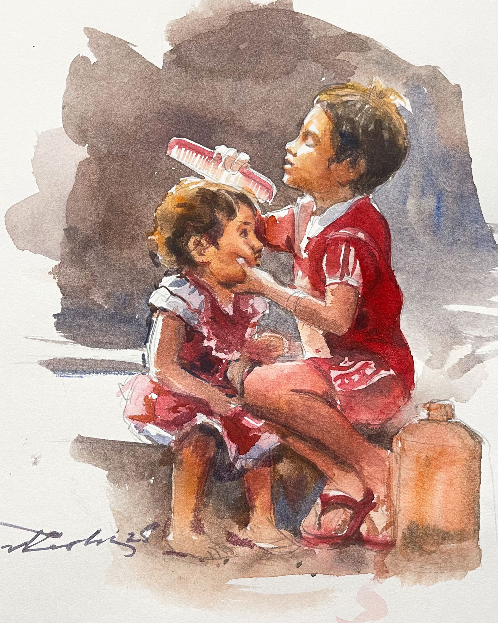 Brother Sister  A/4 size Image