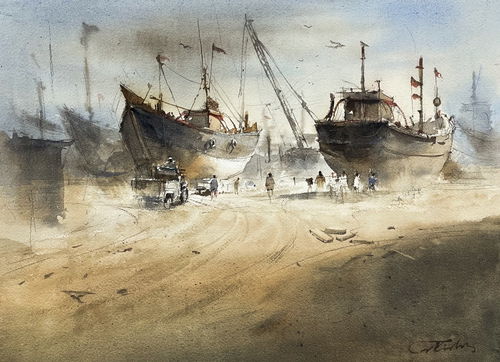 51 -Porbandar Ship Dust Image