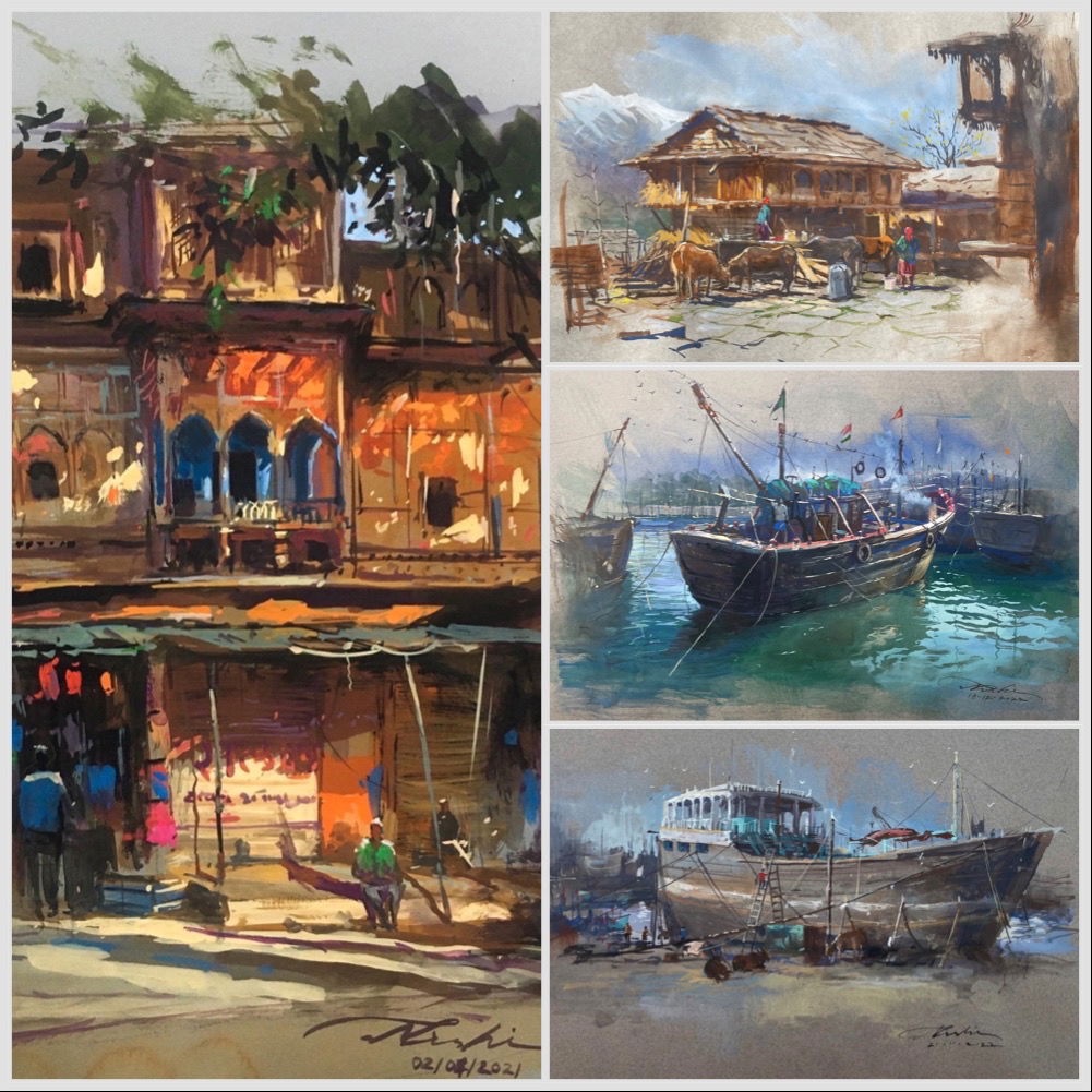 Gouash landscape Painting