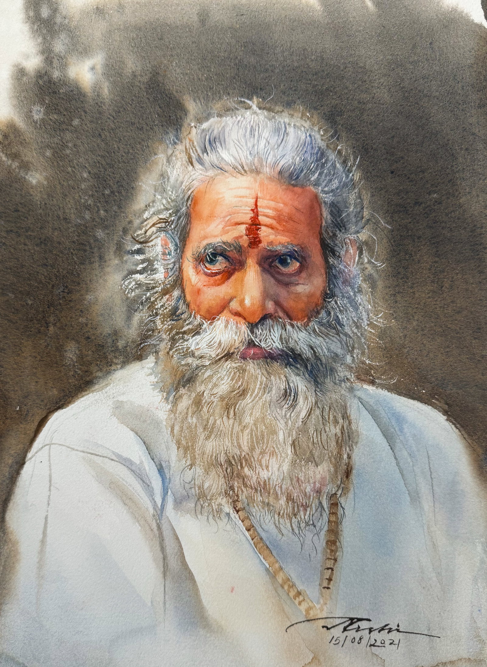 Sadhu White cloth Image
