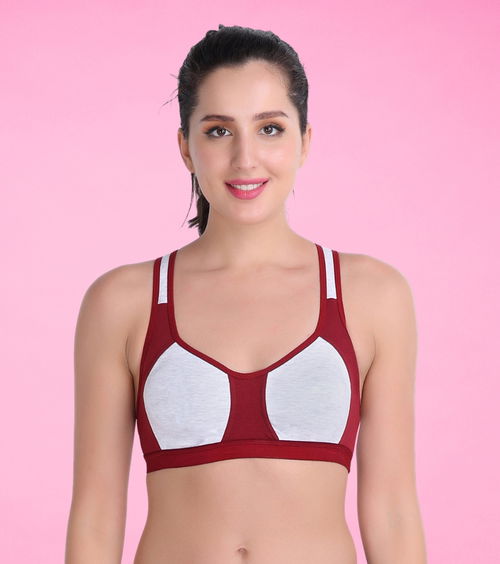 Ten Sports Women's Sports Bra | Wirefree Full Coverage Sports Bra Ideal for Gym, Yoga, Fitness Workouts ,pack of 6 Image