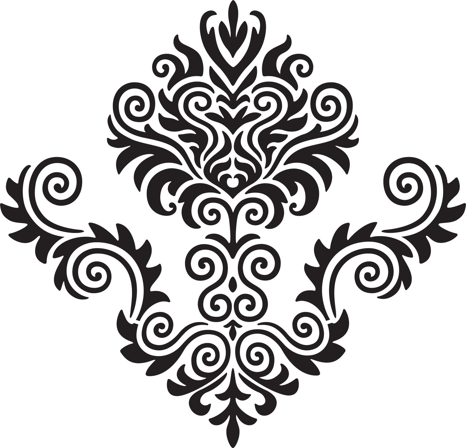 Vintage Scroll Damask Stencil – Elegant and Reusable for Walls, Crafts, and Home Décor Image