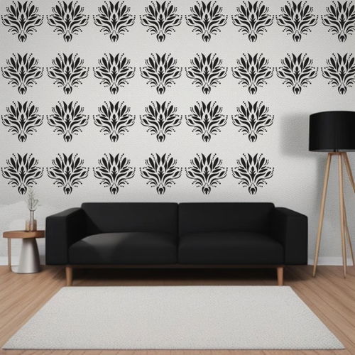 A Classic Touch Petal Duality - Reusable Wall Art Stencil for DIY Crafts and Décor