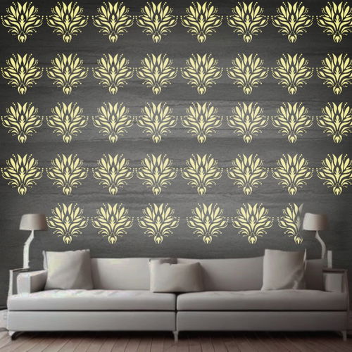 A Classic Touch Petal Duality - Reusable Wall Art Stencil for DIY Crafts and Décor Image