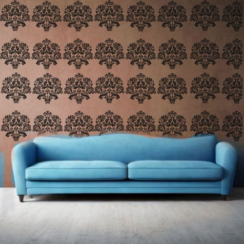 Artful Damask Vector Patterns - Reusable Wall Art Stencil for DIY Crafts and Décor