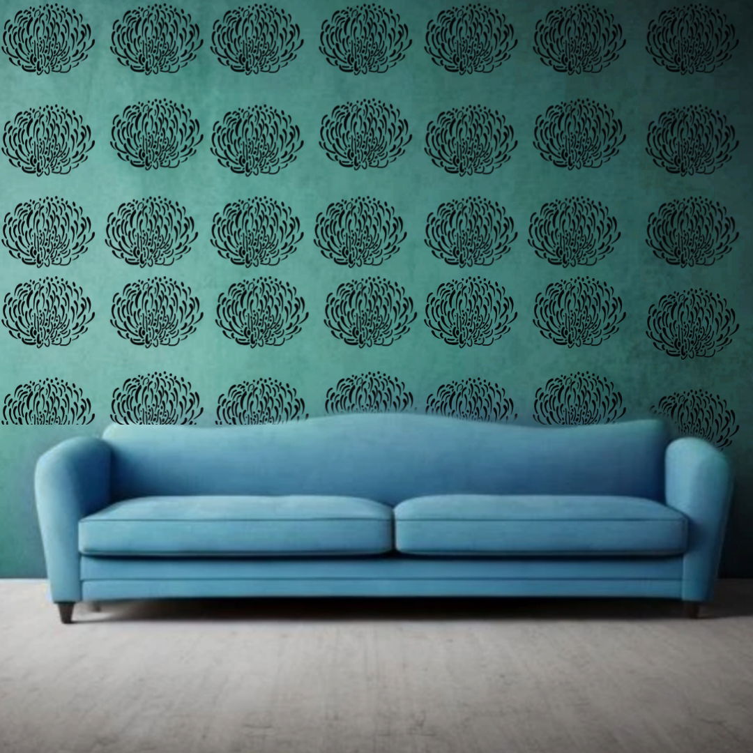 Exquisite Bloom Sketch - Reusable Wall Art Stencil for DIY Crafts and Décor