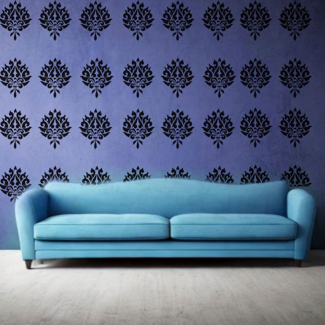 Stylish Floral Imprints - Reusable Wall Art Stencil for DIY Crafts and Décor