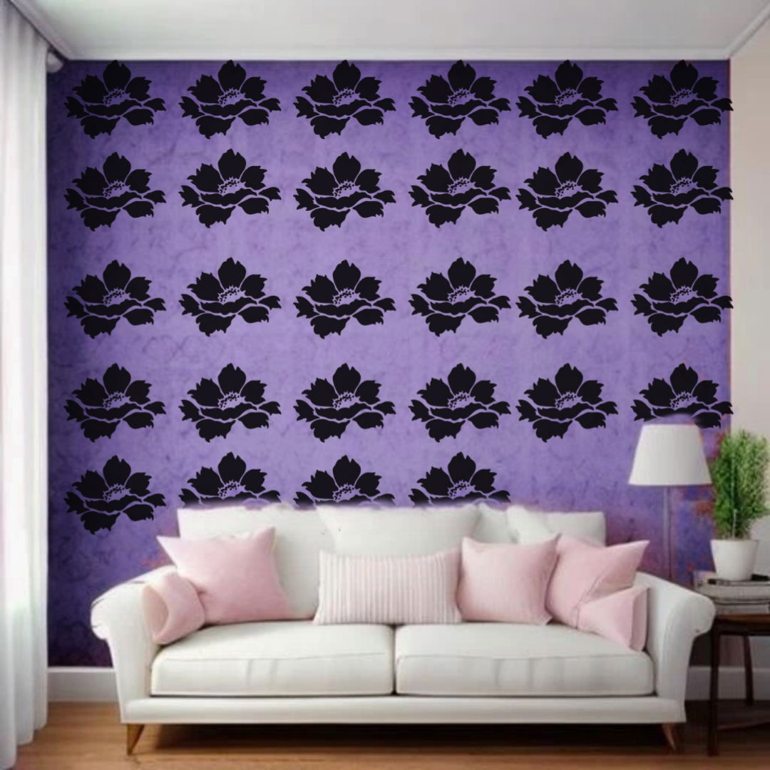 Floral Elegance - Reusable Wall Art Stencil for DIY Crafts and Décor
