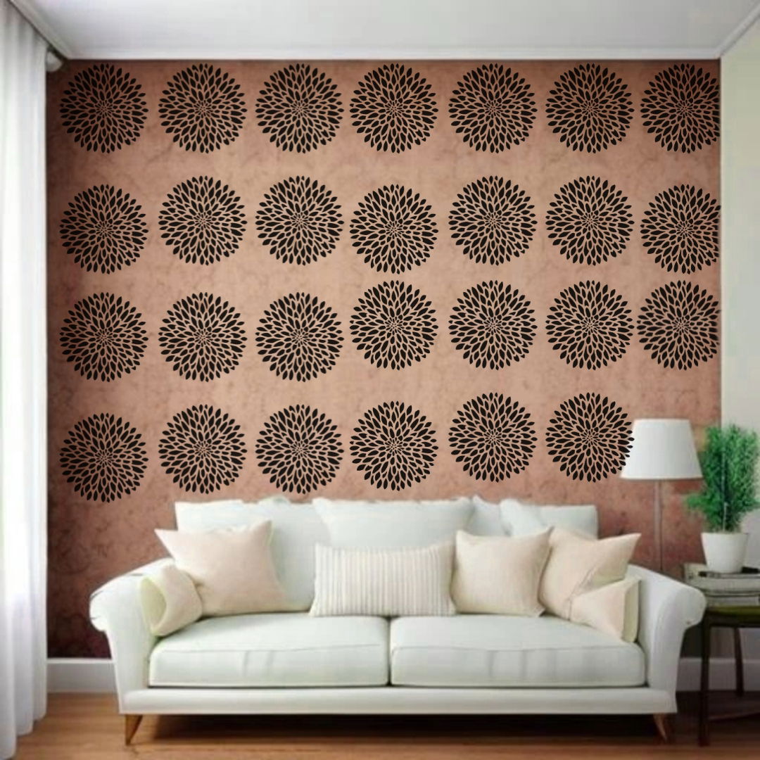 Ethereal Blossom - Reusable Wall Art Stencil for DIY Crafts and Décor