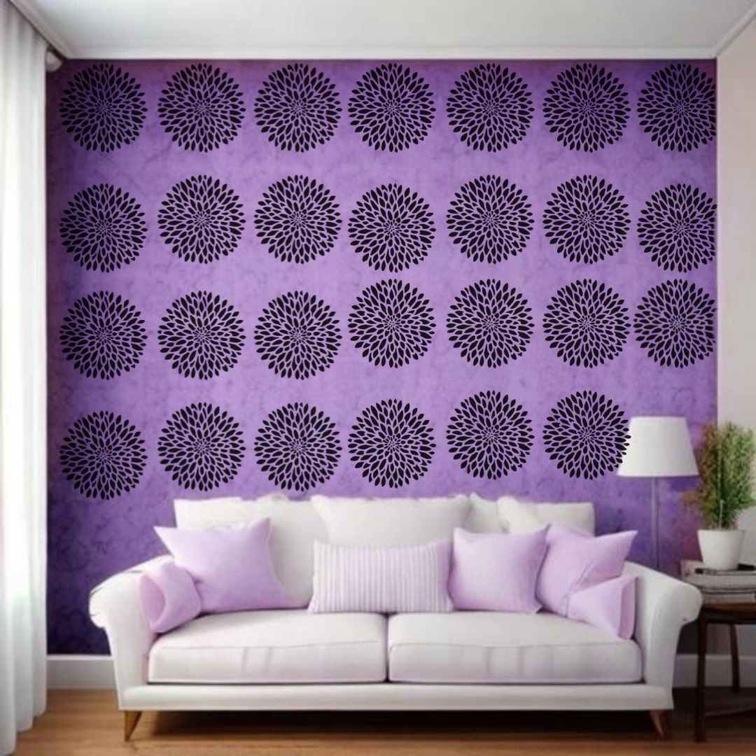 Ethereal Blossom - Reusable Wall Art Stencil for DIY Crafts and Décor Image