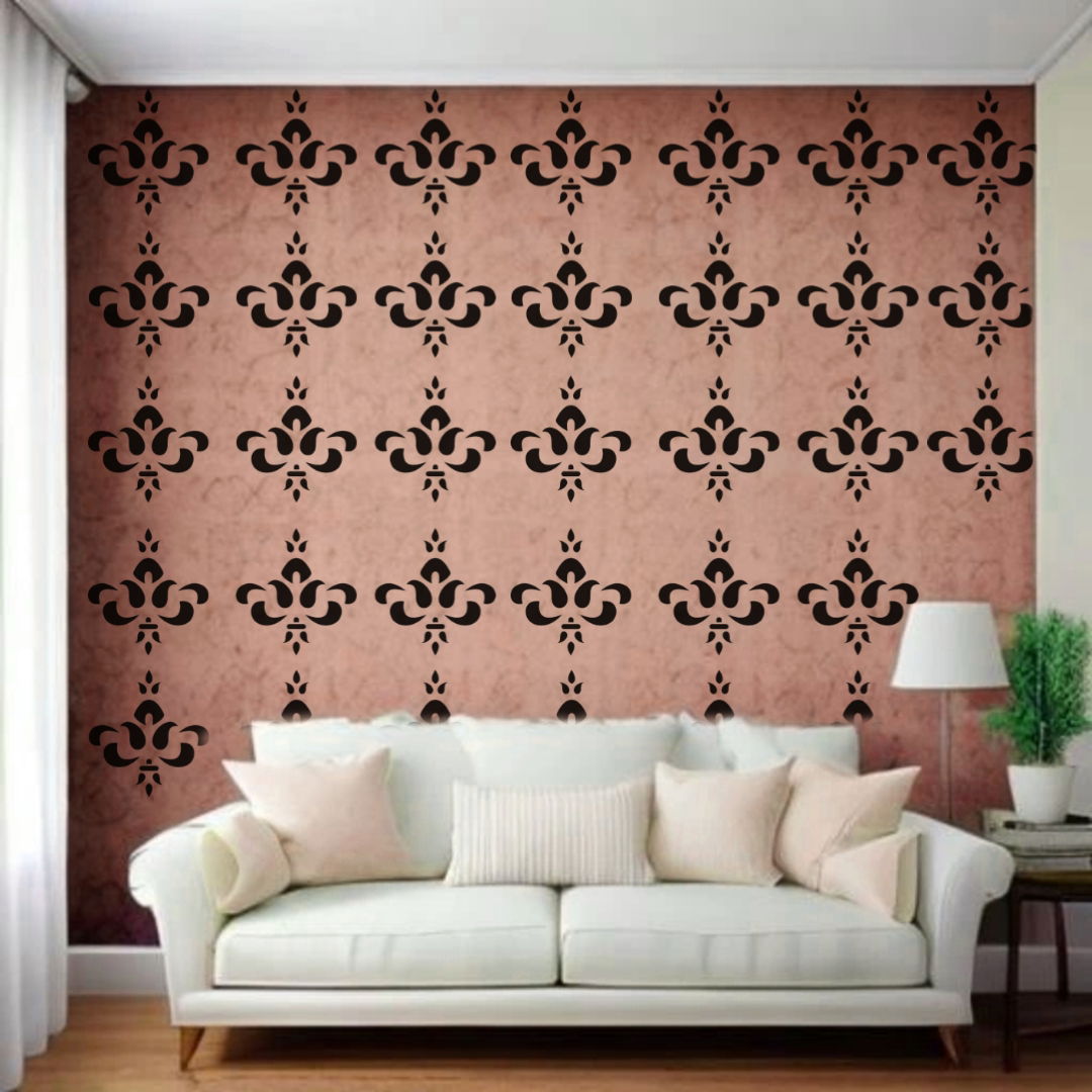 Classic Fleur de Lis Emblem - Reusable Wall Art Stencil for DIY Crafts and Décor