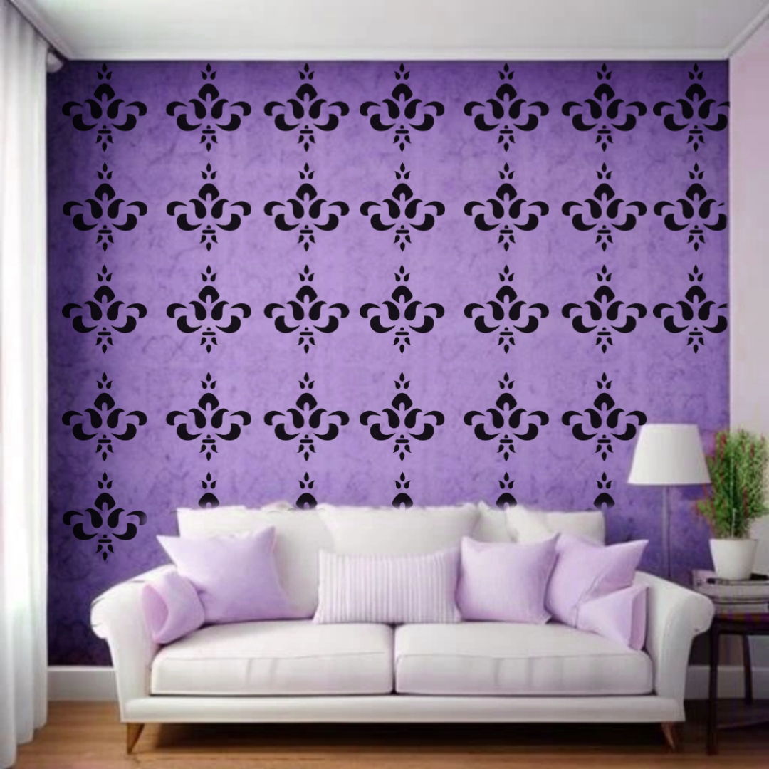 Classic Fleur de Lis Emblem - Reusable Wall Art Stencil for DIY Crafts and Décor Image