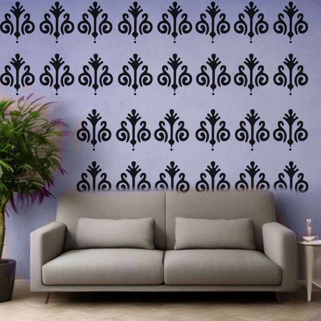 Elegant Spiral Design - Reusable Wall Art Stencil for DIY Crafts and Décor