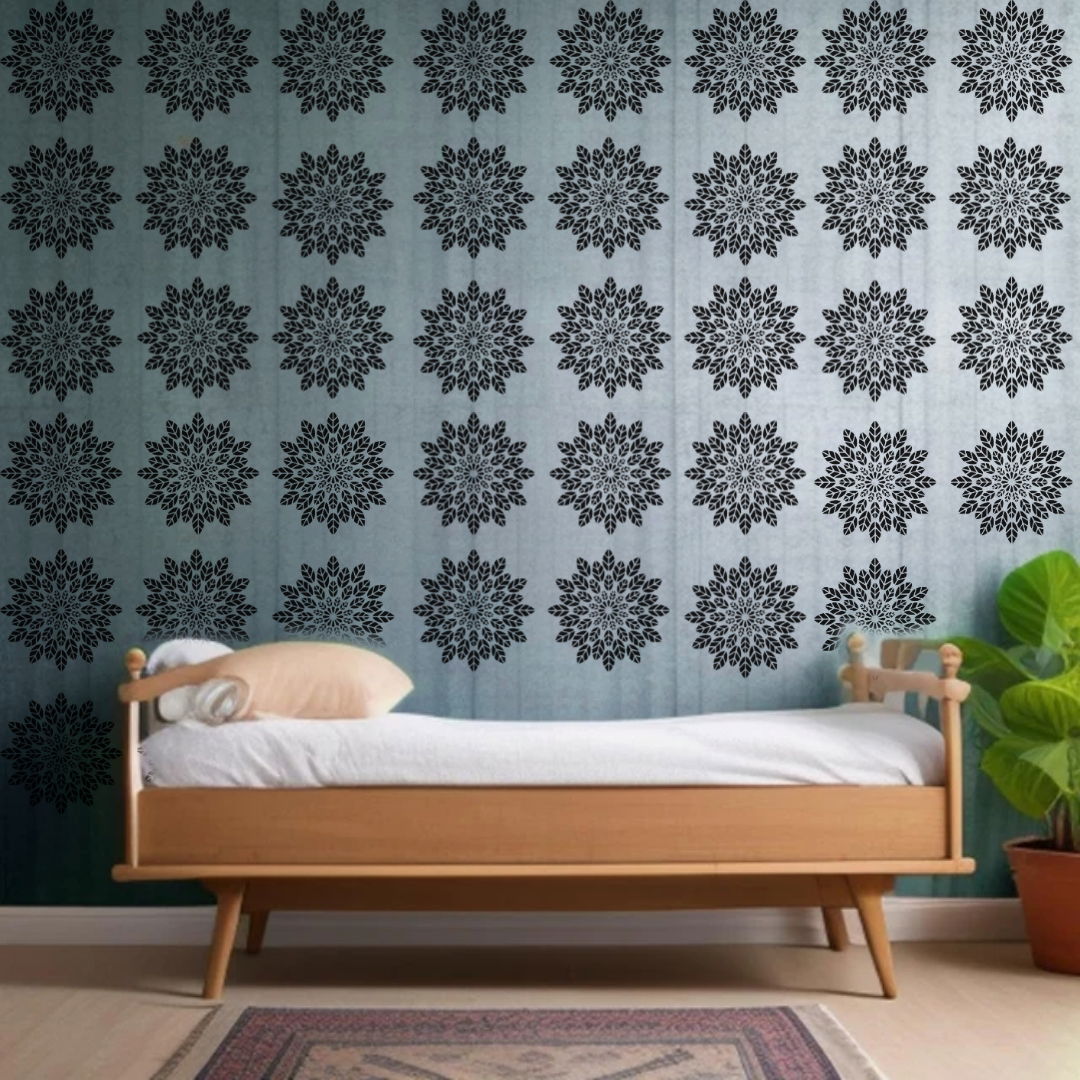 Leaf Mandala - Reusable Wall Art Stencil for DIY Crafts and Décor Image