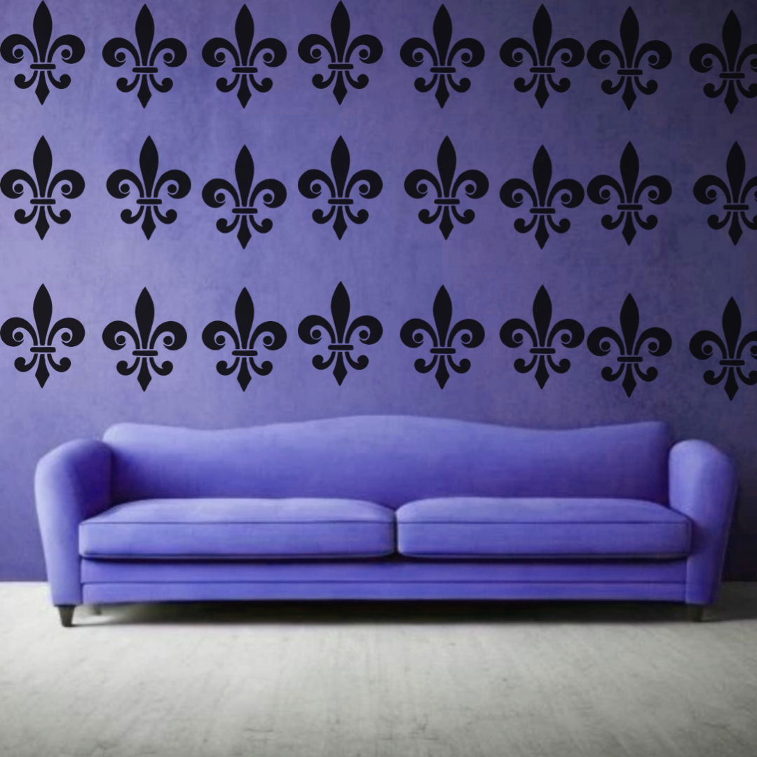 French Lily Fleur-de-lis - Reusable Wall Art Stencil for DIY Crafts and Décor Image