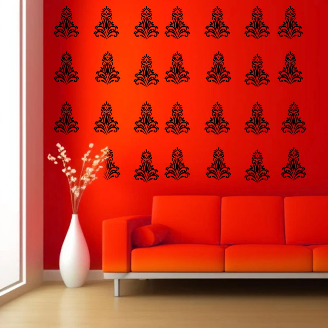 Customizable Floral -Reusable Wall Art Stencil for DIY Crafts and Décor