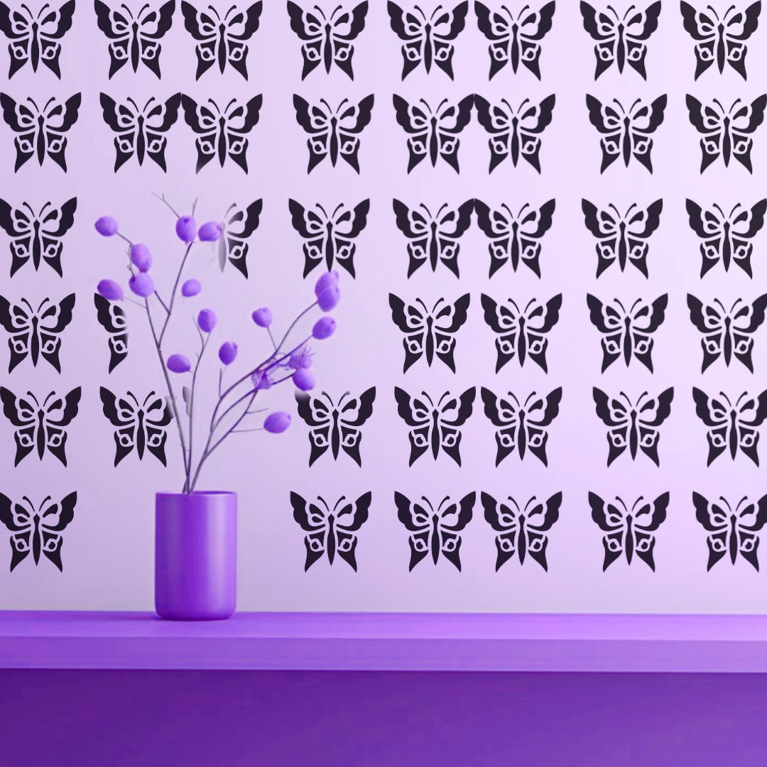Graceful Wings Art - Reusable Wall Art Stencil for DIY Crafts and Décor
