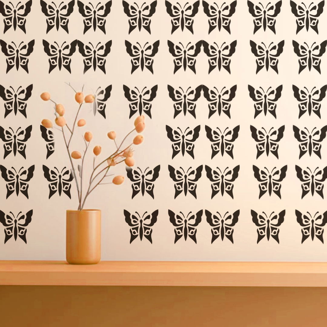 Graceful Wings Art - Reusable Wall Art Stencil for DIY Crafts and Décor Image