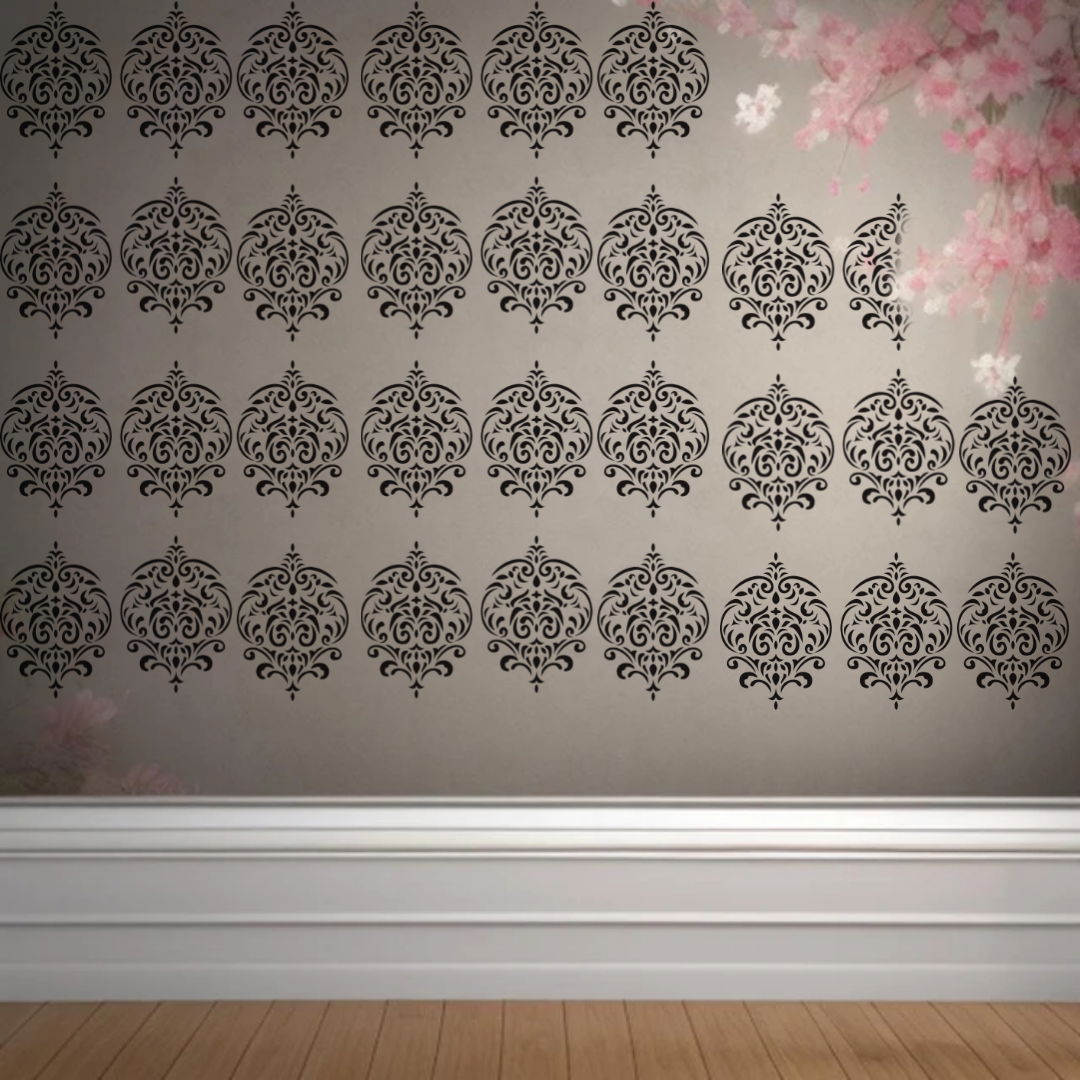 The Ornate Flower - Reusable Wall Art Stencil for DIY Crafts and Décor