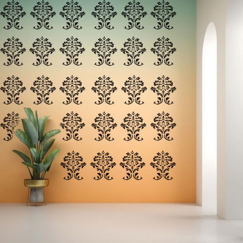 Abstract Bloom Reusable Wall Art Stencil for DIY Crafts and Decor Image