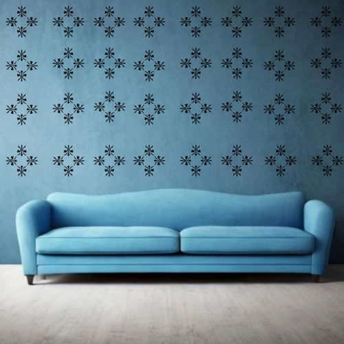 Alpine Charm Reusable Wall Art Stencil for DIY Crafts and Decor Image