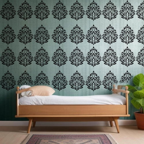 Amber Waves Reusable Wall Art Stencil for DIY Crafts and Decor Image