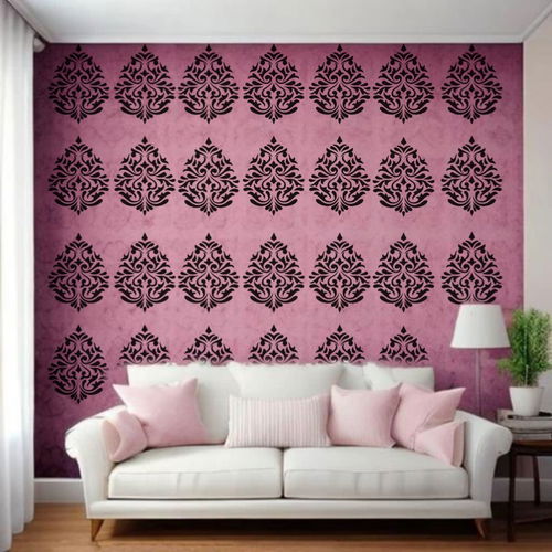 Amber Waves Reusable Wall Art Stencil for DIY Crafts and Decor