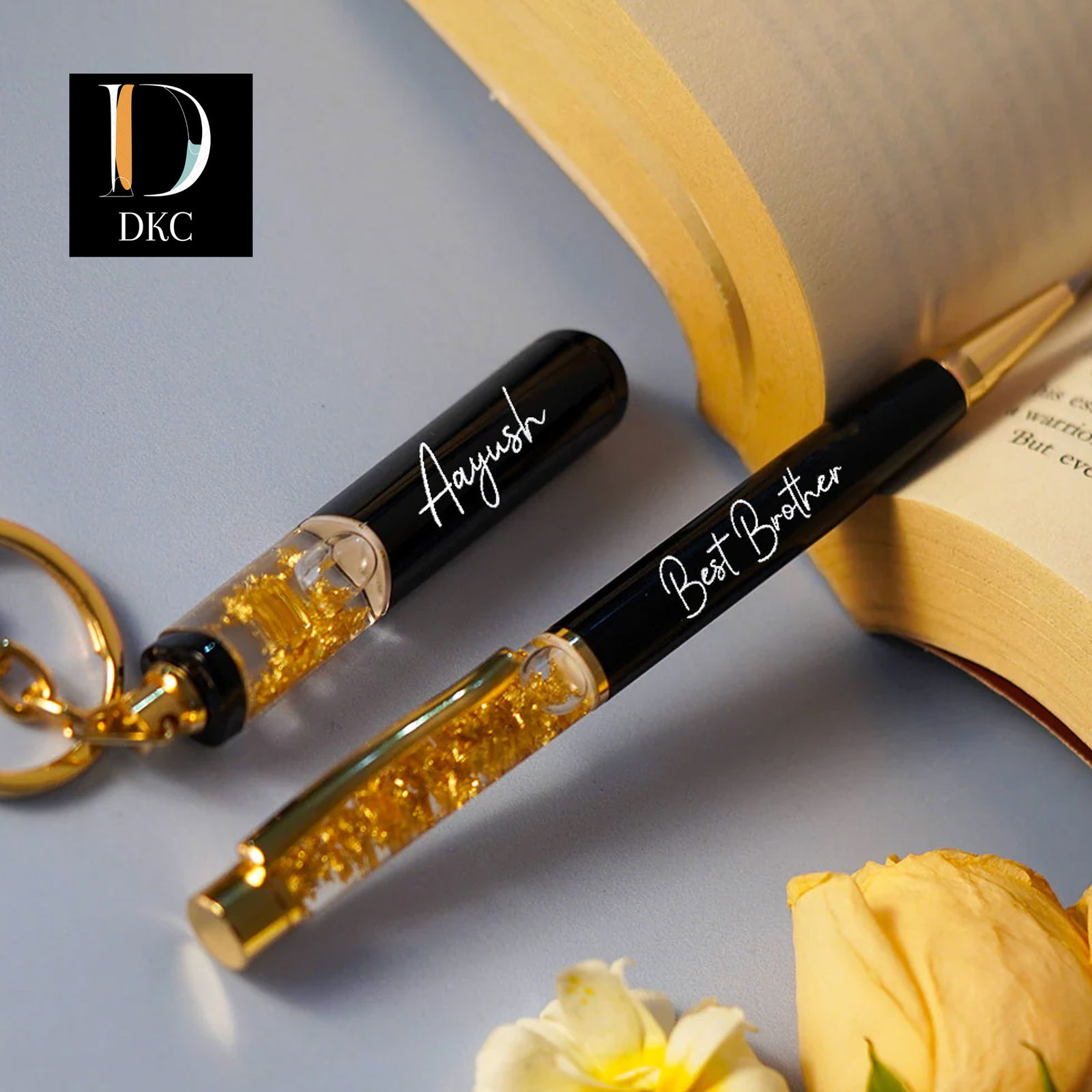 GOLD FLAKE PEN KEYCHAIN COMBO A20