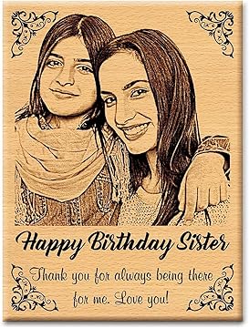  Engraved Rectangular Wooden plate 6*8.INCH