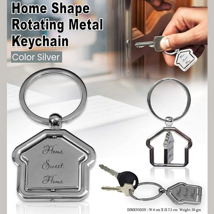 ROTATING HOME KEYCHAIN NEW