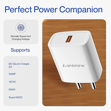 Ambrane   AWC-25   WALL CHARGER  25w boostedspeed  Image 