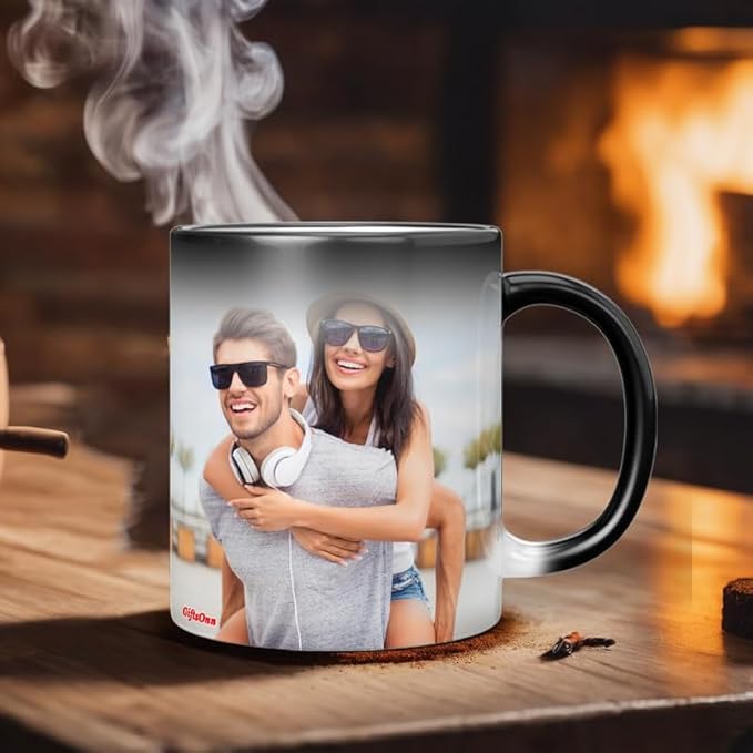 BWG- Magic Mug Personalized - customized mug and photo MUG - Valentine Day, Birthday, Mothers Day, Fathers Day, Rakhi (Magic mug), 330ml Image