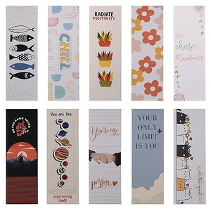 BWG - MDF Bookmarks Set of 5 - Specially Designed for Book, Arcand, NO Repeat Designs, Multi-Color Bookmark (4