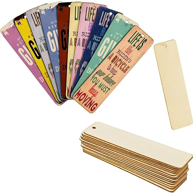 BWG - MDF Bookmarks Set of 5 - Specially Designed for Book, Arcand, NO Repeat Designs, Multi-Color Bookmark (4