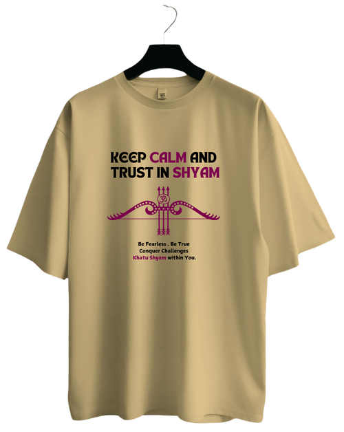 Shri Khatu Shyam Oversized T-Shirt | Kasturika Premium 100% Cotton T-Shirt  Image
