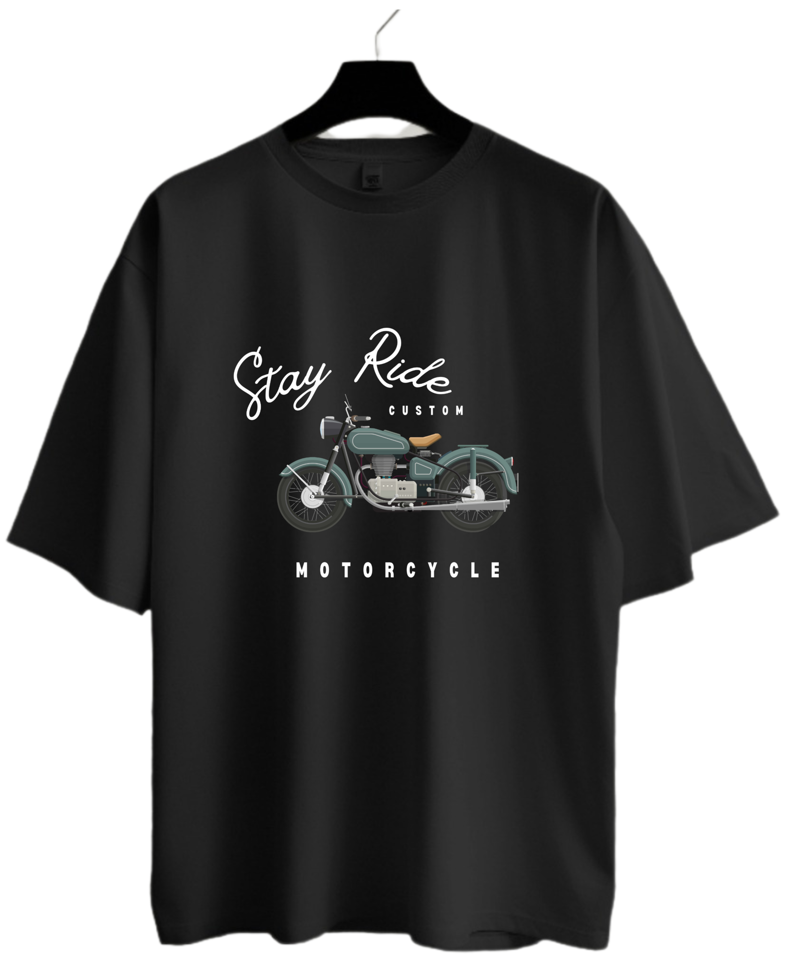 Stay Ride Oversized T-Shirt | Kasturika Premium 100% Cotton T-Shirt  Image