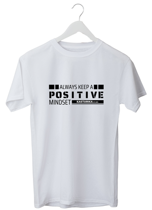 Positive Mindset Regular T-Shirt | Kasturika Premium 100% Cotton T-Shirt  Image