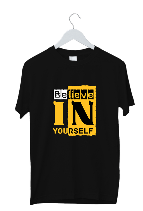Believe In Yourself T- Shirt | Kasturika Premium 100% Cotton T-Shirt  Image