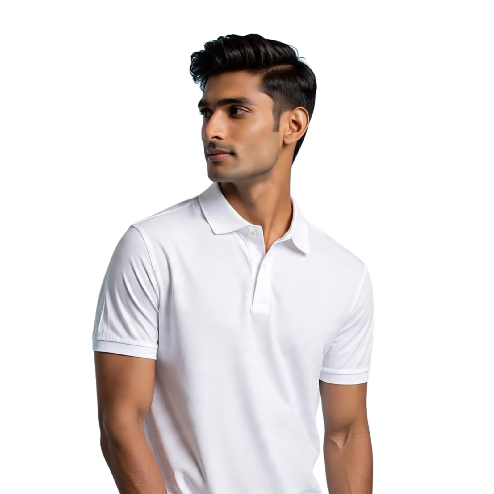 White Polo T- Shirt | Kasturika Premium 100 % Cotton Matty Fabric 