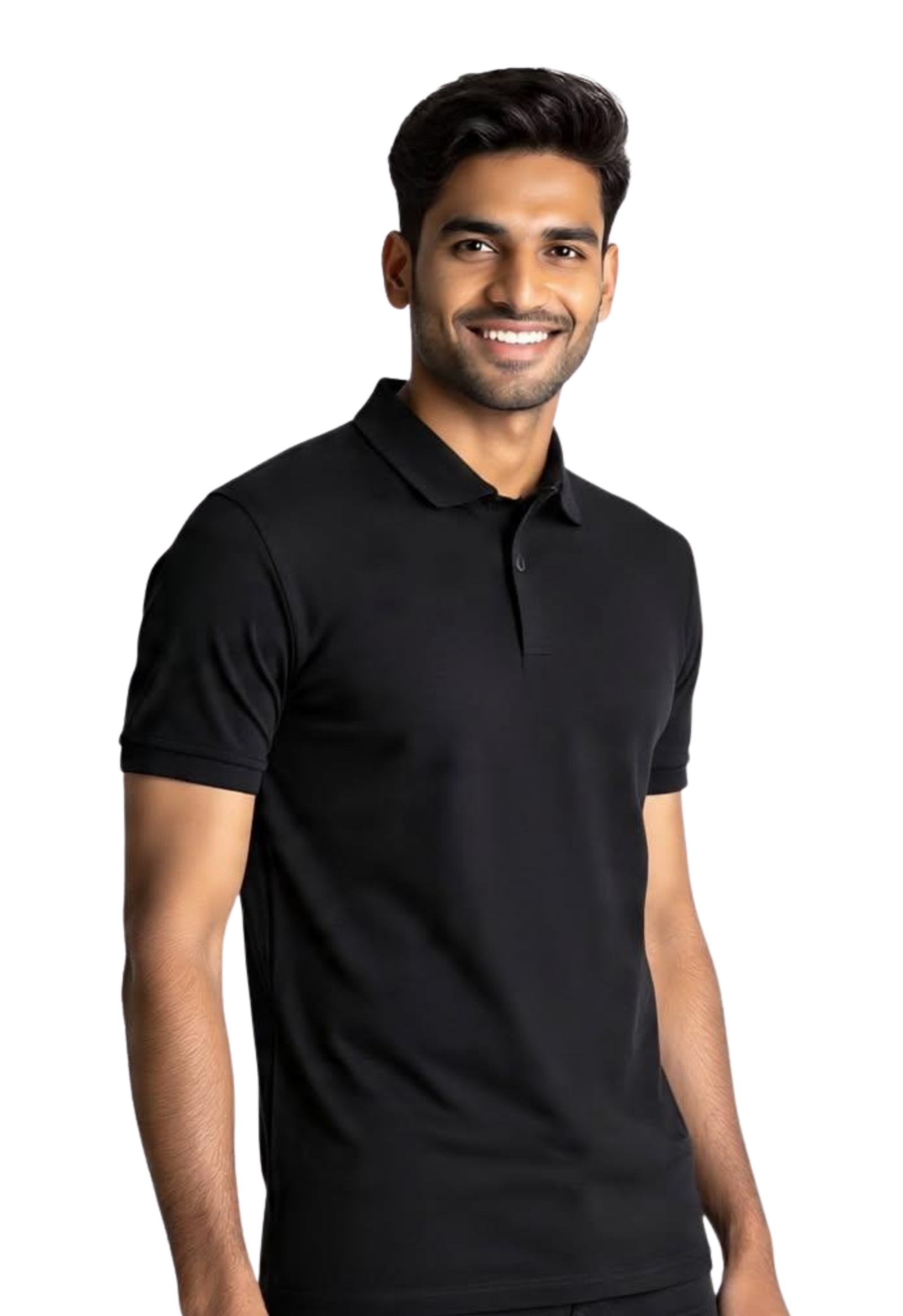 Black Polo T -Shirt | Kasturika Premium 100% Cotton matty fabric 
