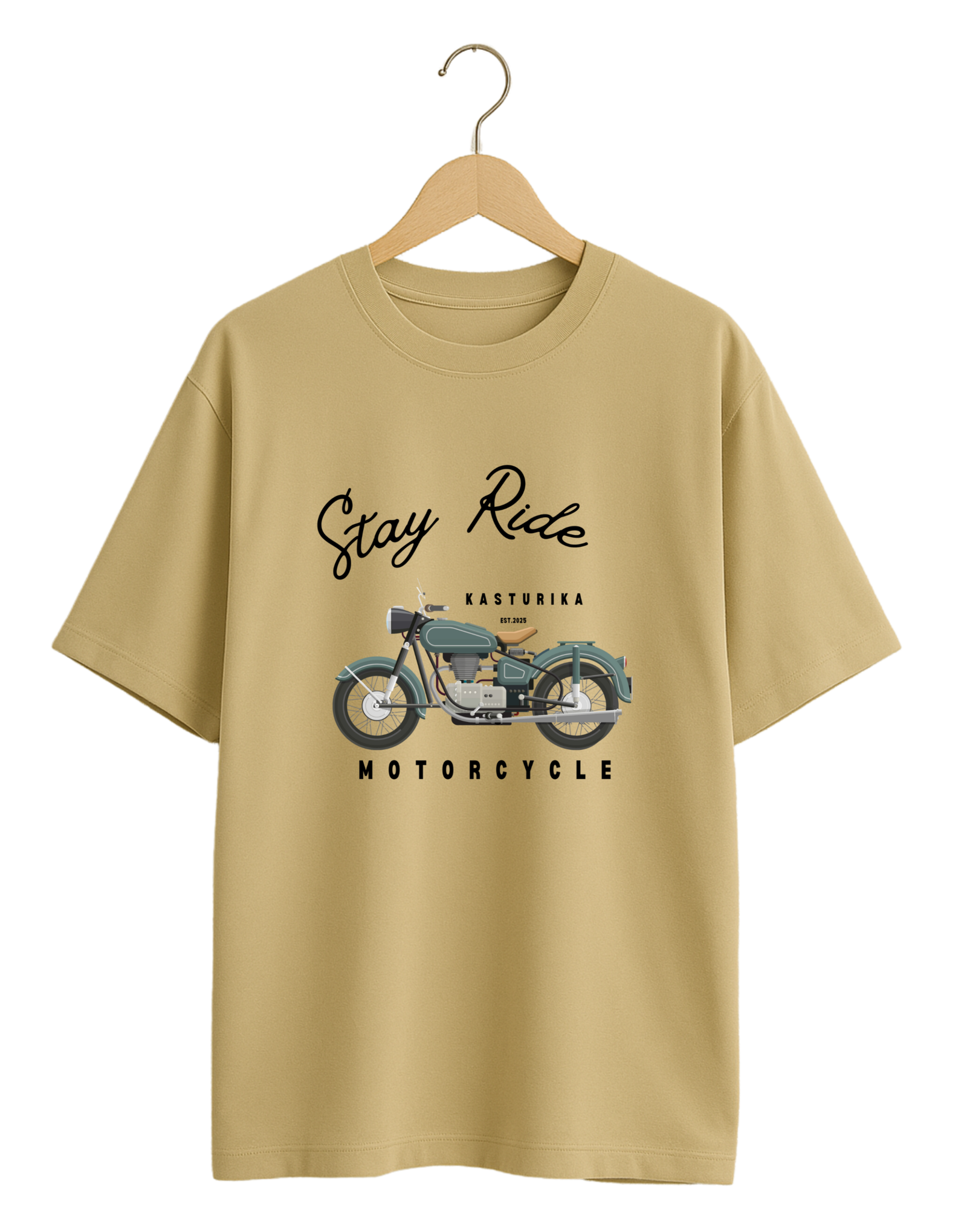 Stay Ride Oversized T-Shirt | Kasturika Premium 100% Cotton T-Shirt 