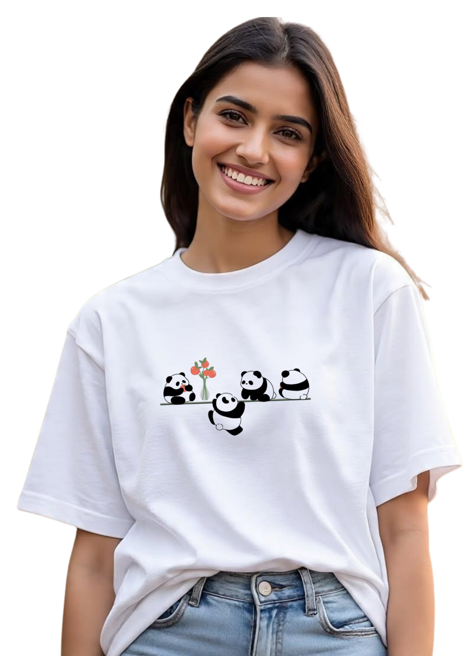 Teddy Bear Oversized T-shirt | Kasturika 100% Premium Cotton T-Shirt Image