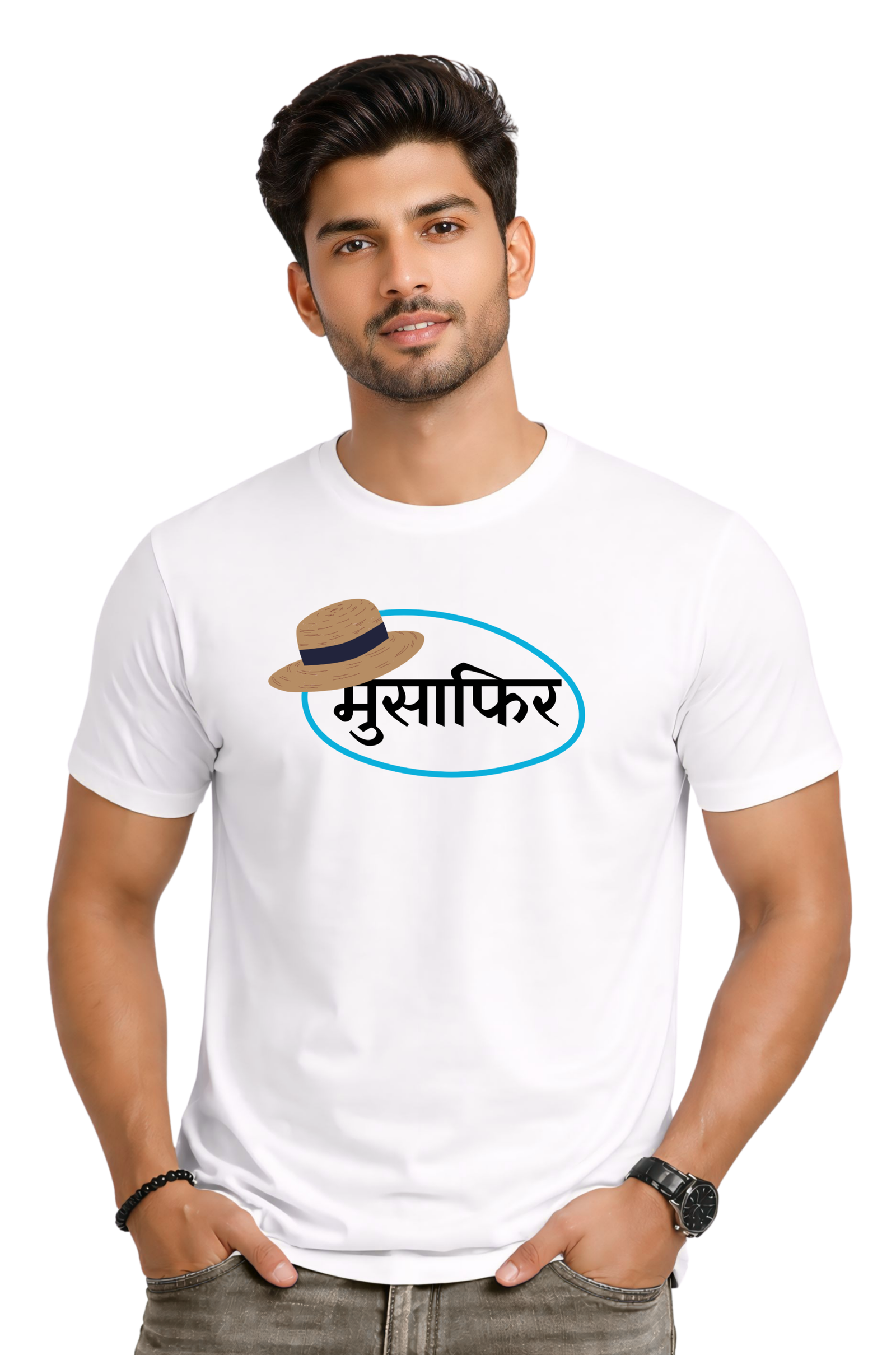Kasturika Musafir Graphic Printed Regular Fit Unisex T-Shirt – 100% Premium Cotton T-Shirt Image 